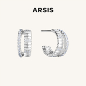 ARSIS自由搭配系列双层蛇骨耳钉设计款 明星同款 耳环复古耳饰