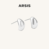 ARSIS自由搭配潺流小豆豆耳钉百搭爆款 简约精致感小众设计银耳饰