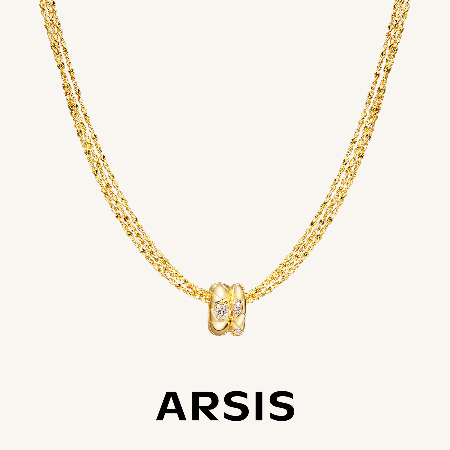 【明星同款】ARSIS蛇来运转两戴项链百搭锁骨链新年毛衣链女新款