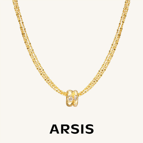 ARSIS蛇纹两戴项链百搭轻奢锁骨