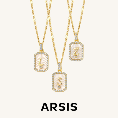 ARSIS浮雕盾牌金色锁骨链