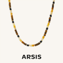 明星同款 ARSIS虎眼财运串珠项链百搭美拉德系轻奢小众锁骨链