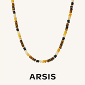 再见爱人同款 ARSIS虎眼石财运串珠项链百搭美拉德轻奢毛衣链