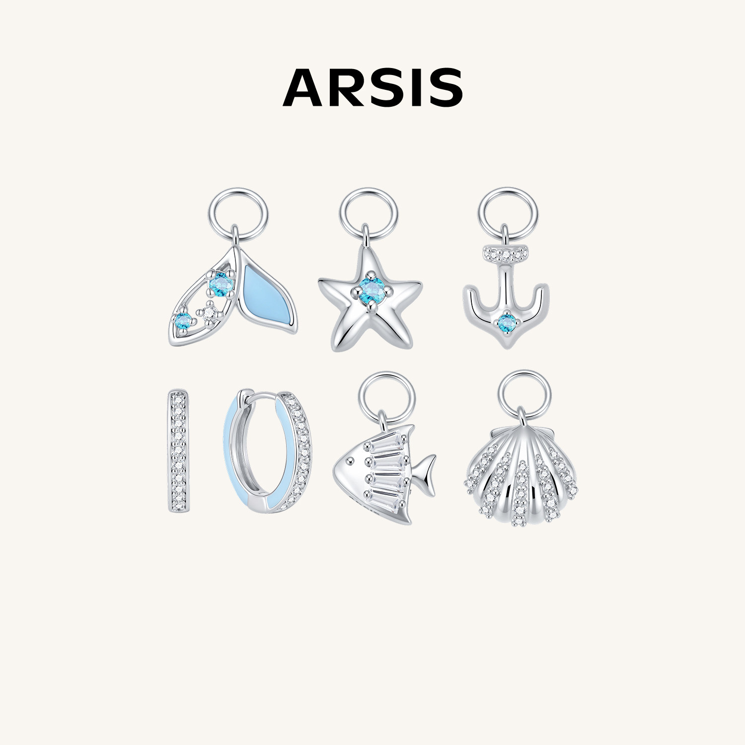 ARSIS曦海海洋物语设计感耳钉图片