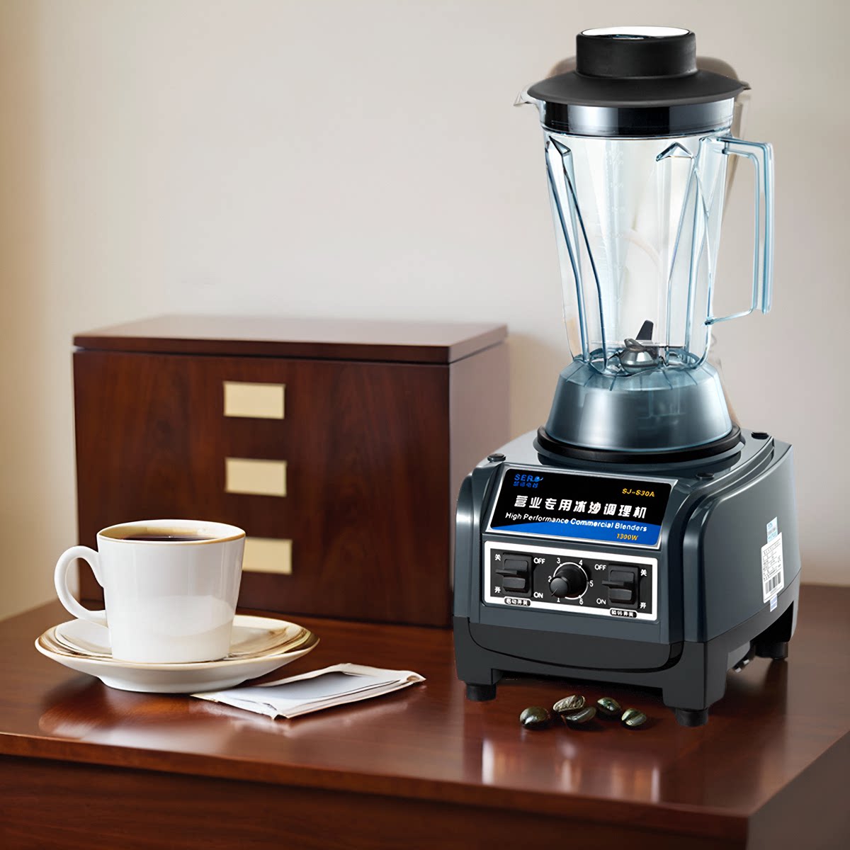 瑟诺SJ-S30A奶茶店商用冰沙机果汁机碎冰豆浆沙冰机大容量