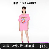 ITIB×OHLABOY设计师联名款 oversize水果印花短袖T恤女夏季新款