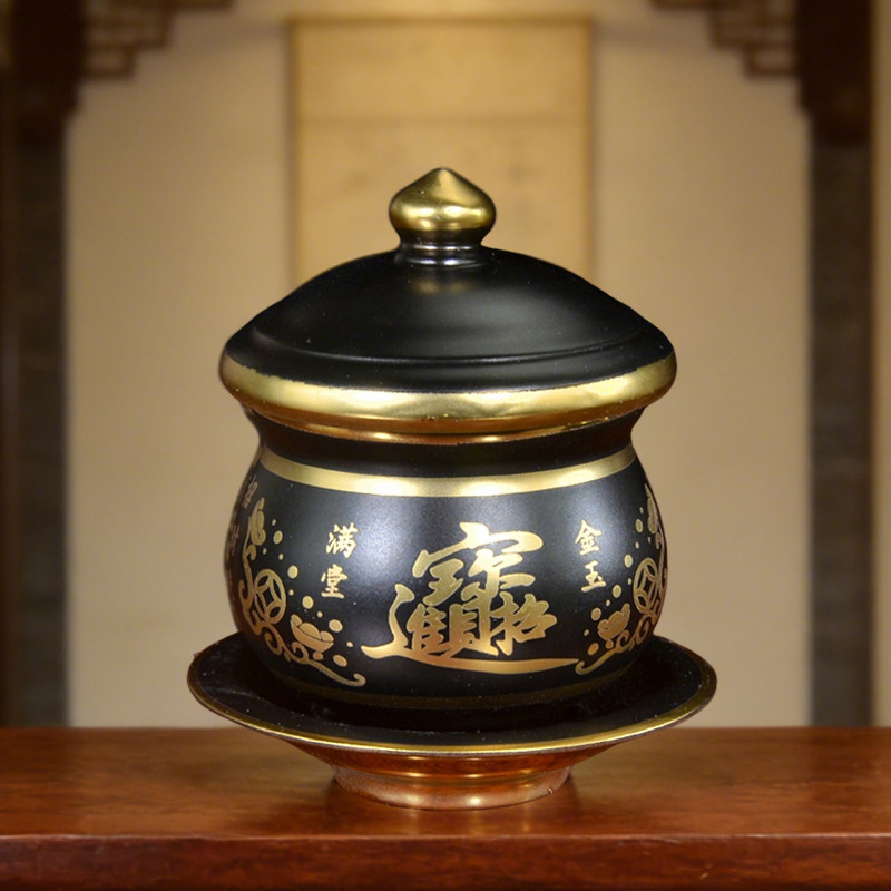 武财神文财神地主爷进宝供水杯供杯茶杯贡杯金玉满堂祖先净水杯