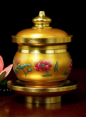 供奉青铜纯铜合金圣水杯供佛堂口