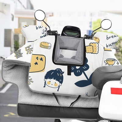 电动车挡风被冬季加绒加厚加大儿童亲子款防风罩冬天电瓶电车春秋