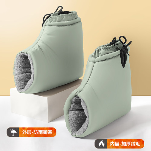 电动车手套简约纯色大把套