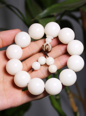 极速天然白玉菩提手串绕指柔x圆珠手链老型桶佛珠文玩学生男女情