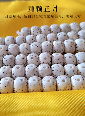 极速海南大留白星月菩提子手串108颗原籽M正月高密文玩佛珠手链男