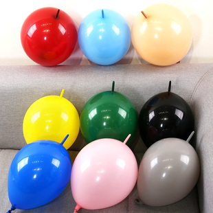 新品10寸哑光尾巴气球网红爱心造型告I白场景布置链带节日装饰针