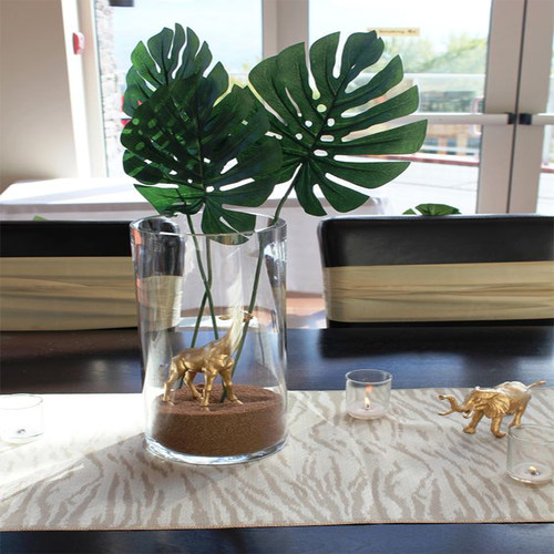 新品Tropical palm leaves 14 inch BiFg monstera leaf Artifici