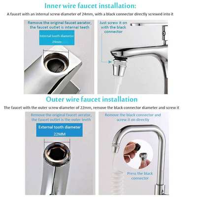 极速Kitchen Splashproof faucet Gadgets 360 ORotatable Bubble