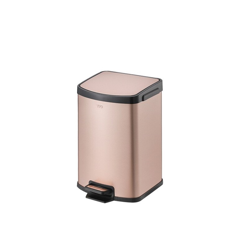 极速新中式垃圾桶脚踏仿木纹家用客厅茶室L大号中国风带盖子复古