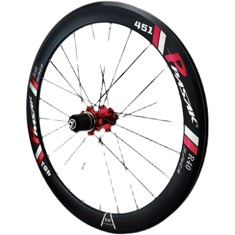 极速自行车轮d折叠车轮组20寸1-1/8 V刹1-3/8 451MM100/130MM小轮