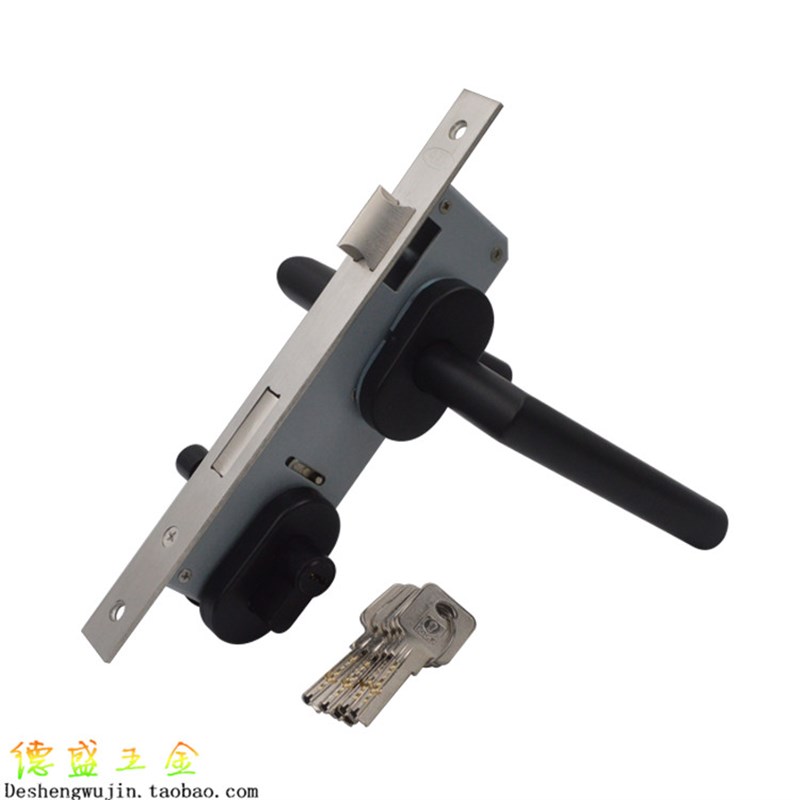 极速不锈钢铝合金黑色门锁塑钢门锁x38方管特窄门框分体8520 30 3