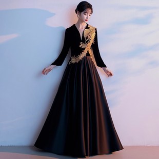 极速大合唱演出服女长裙成人宴A会指挥服装 艺考舞台合唱团礼服修