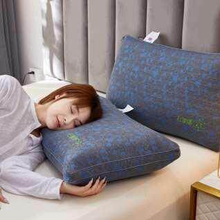 极速。高枕头加厚加高超高不塌陷不变形带K枕套硬枕枕芯一对装高