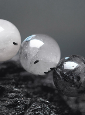 极速非鱼之家手工随形黑檀木混搭黑D发晶珠子手链男 复古国潮个性