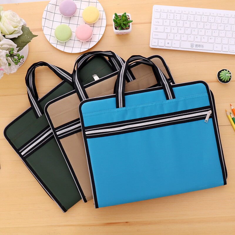 极速文件袋多层风琴包小清新学生B用多功能帆布资料袋拉链a4文件