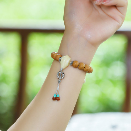 极速精品骆驼g骨直切三通DIY手链手串佛珠星月菩提配饰