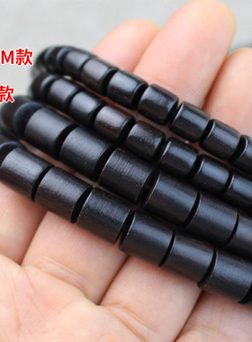 极速天然黑檀木手串紫光檀香木桶珠108颗佛珠木T质饰品复古风男女