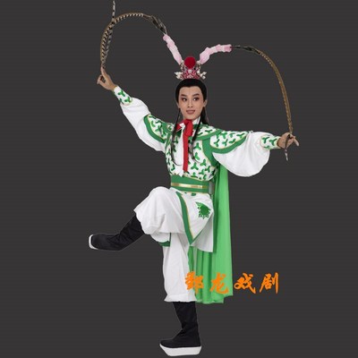 极速戏剧越剧粤剧黄梅戏戏x曲舞台演出服装仿真丝咬脐郎太子服