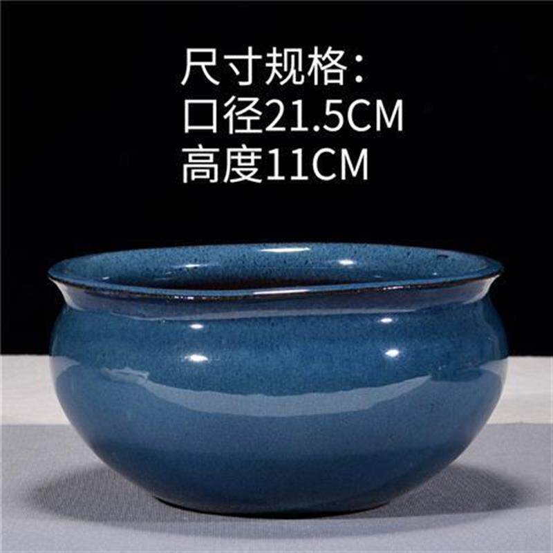 极速马槽花盆g长方形盆景盆大口径金蝉子植物老桩紫砂釉水花盆特