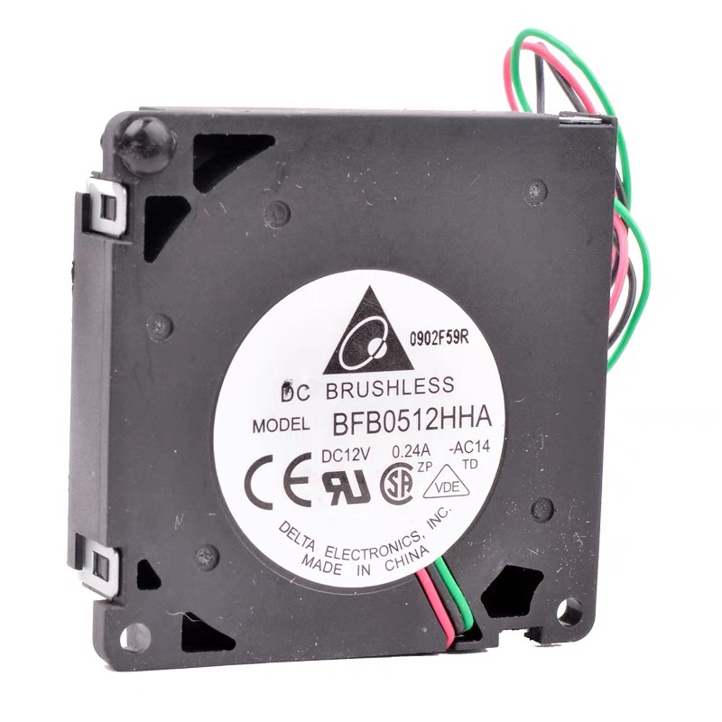 BFB0512HHA 台达 5cm 5010 C12V 0.24A 滚珠大风量侧吹涡轮鼓风机