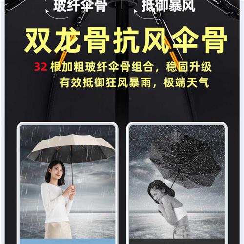 极速全自动反向雨伞大号男士加固加厚G结实抗风遮阳伞晴雨两用女