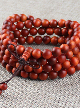 极速厂家直销印尼血龙木1u08颗佛珠手链帝王木透光木念珠手串男女