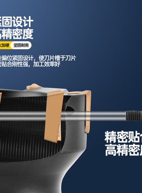 极速90度数控直角平面铣刀盘抗震加t硬 BAP300R 400R 50 63 80 10