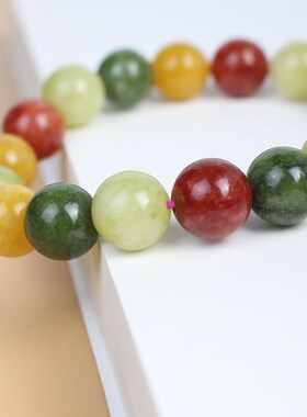 极速厂家直销多宝手串糖果玉髓手链男G女情侣饰品水晶单圈夏季时