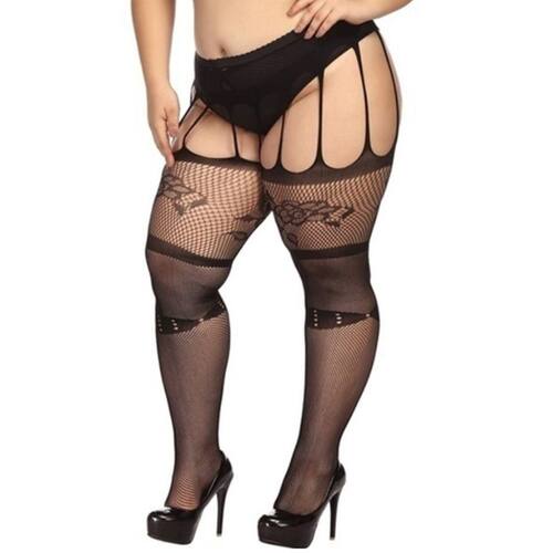 新品5 Styles Fashion Women SuspenDder Pantyhose Tights Plus