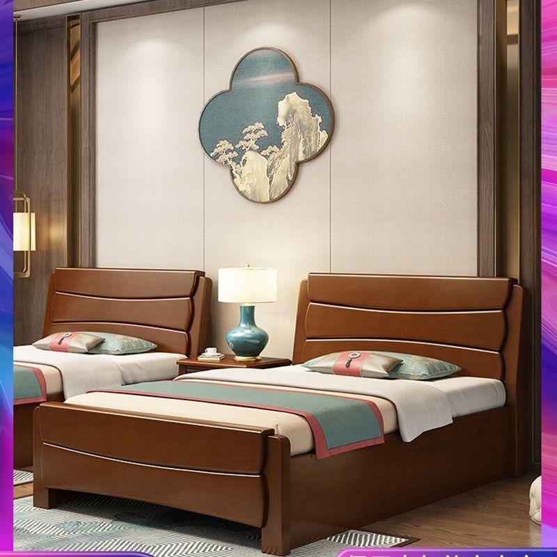 极速单人床1.2米1.5家s用小户型卧室实木床高箱储物1.35宽木板床1