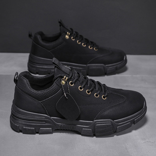 新品秋季马丁f靴男英伦休闲皮鞋低帮工装潮鞋防水防滑上班工作劳