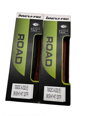 极速伊诺华INNOVA公路自行车黄边笑脸折叠外胎70O0* 25c 复古防刺