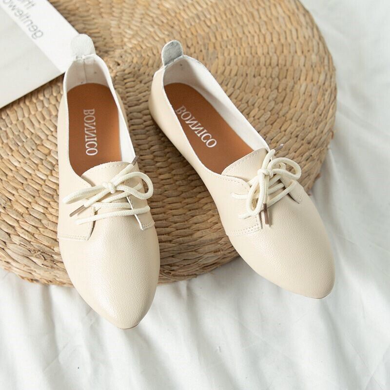 新品春夏平底g鞋小皮鞋女学生网红一脚蹬系带英伦风单鞋软底2026