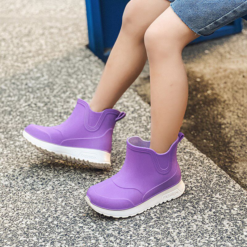 新品小学生雨鞋可爱女孩日系大童儿童雨靴防滑女童T宝宝男孩防滑