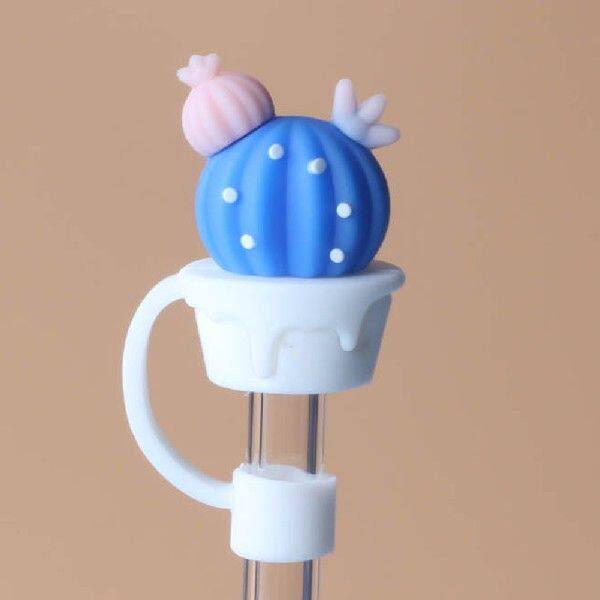 极速4/6/8pcgs Straw Dust Caps Reusable Silicone Straw Tips