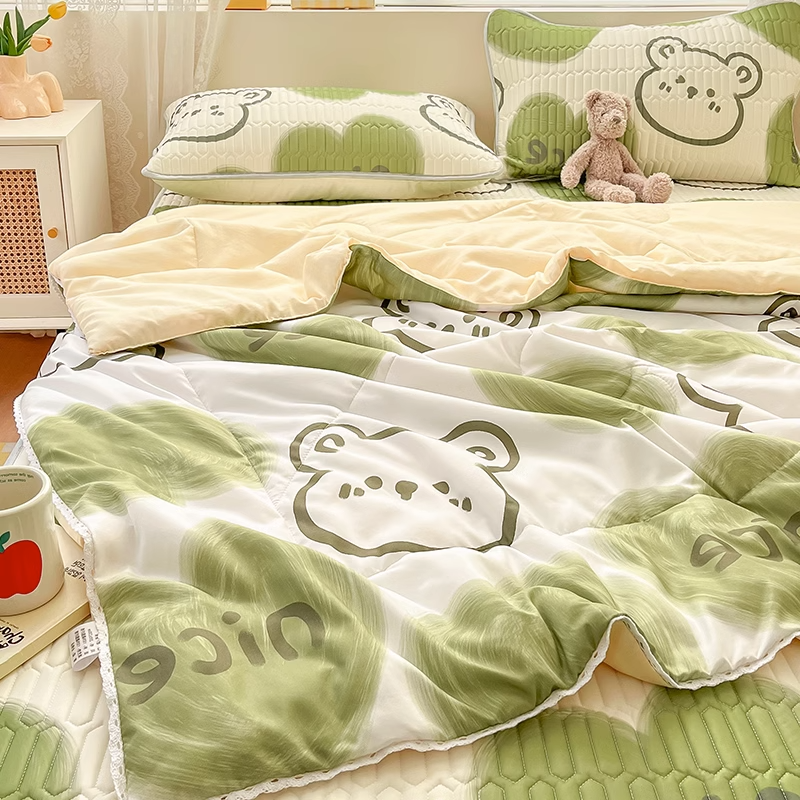 凉感乳胶凉席夏被四件套夏季冰丝席三件套空调软席子床上床笠