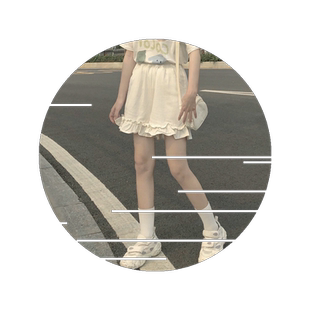 百搭松紧腰荷叶边裤子潮韩版宽松显瘦学院风日系软妹短裤女夏学生