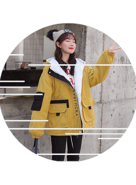 羊羔毛少女风新款高中学生外套