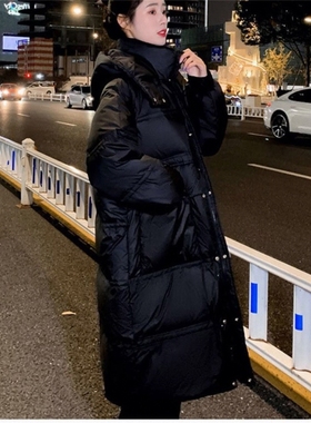 秋冬2025新款韩国东大门羽绒服女中长款百搭过膝白鸭绒加厚面包服