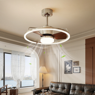 帕莎 包豪斯中古风餐厅一体房间主卧吊扇灯静音复古工业 风扇灯