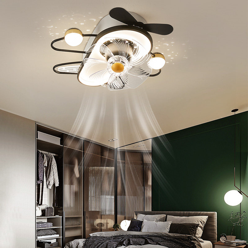 帕莎北欧飞机卧室风扇灯卡通创意灯简约现代吸顶灯男女儿童房间灯