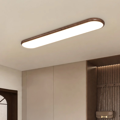 帕莎 过道灯 中古风胡桃木色入户长条玄关走廊吸顶灯2026护眼新款