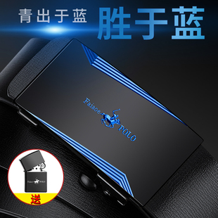 带 真皮纯牛皮腰带自动扣青年中年商务潮流裤 保罗POLO新款 皮带男士